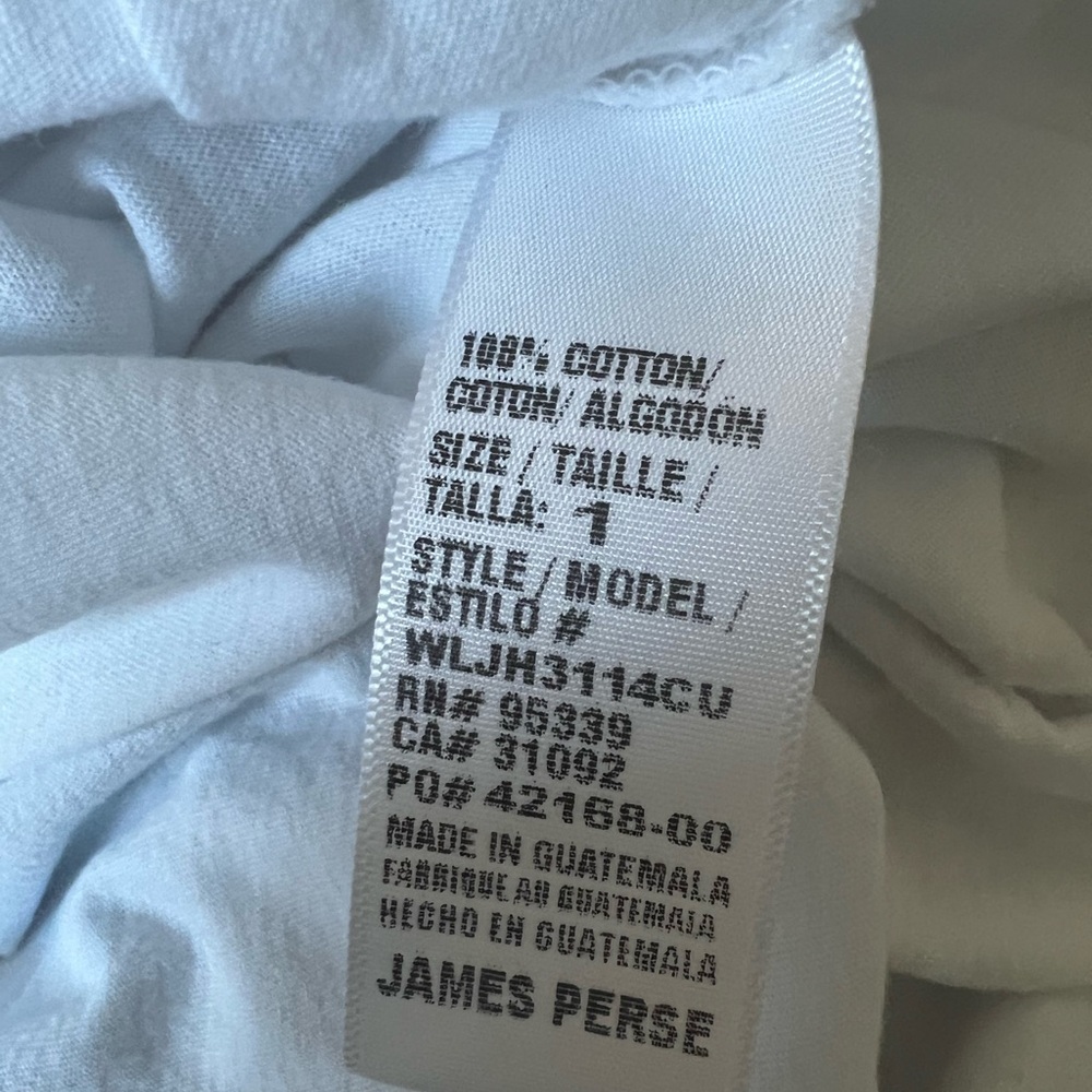 NWT $75 James Perse 100% cotton Vintage boy t-shirt size 1 - Picture 3 of 4